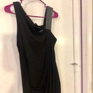 Bedazzled Shoulder Dress